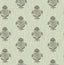 York Hollyhock Green Floral Crest Wallpaper