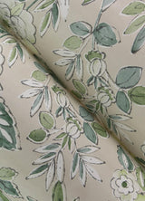 York Begonia Sea Green Floral Trail Wallpaper