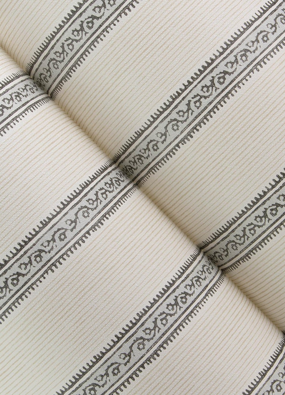 York Mandevilla Black Vine Stripe Wallpaper