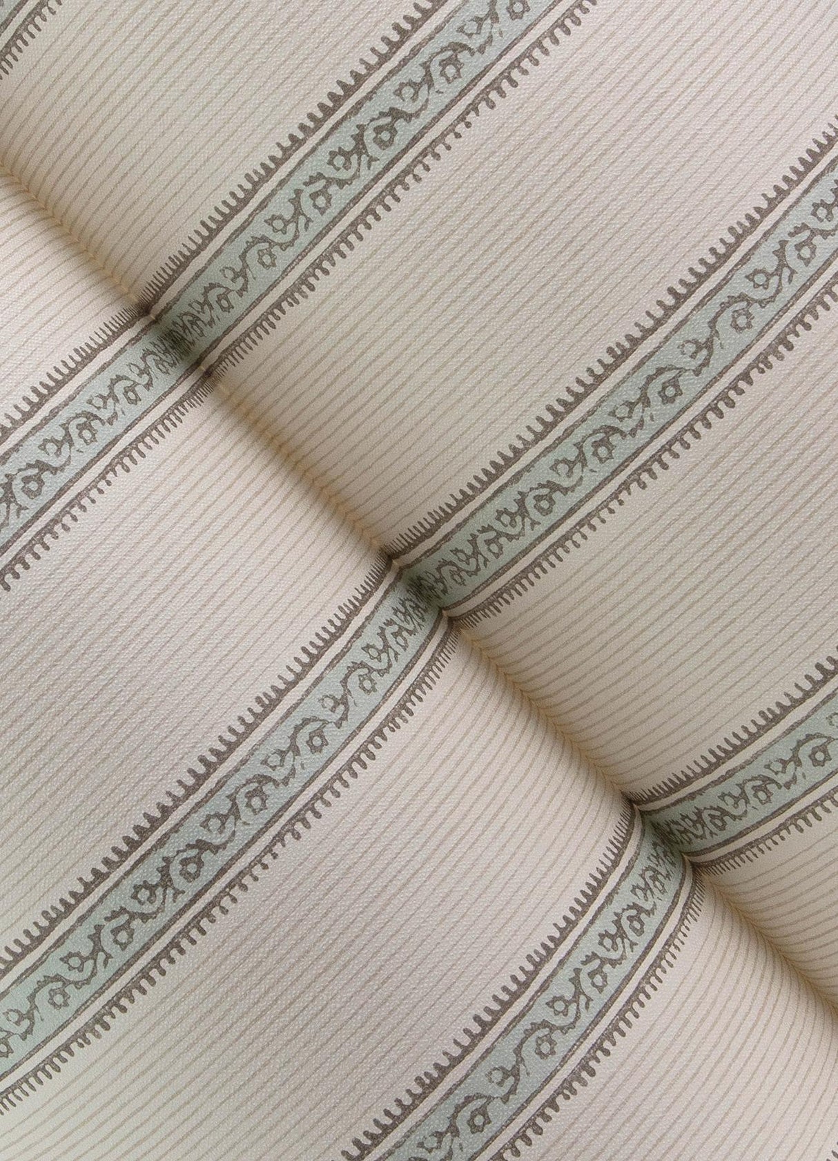 York Mandevilla Aqua Vine Stripe Wallpaper