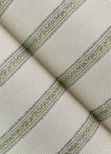 York Mandevilla Green Vine Stripe Wallpaper