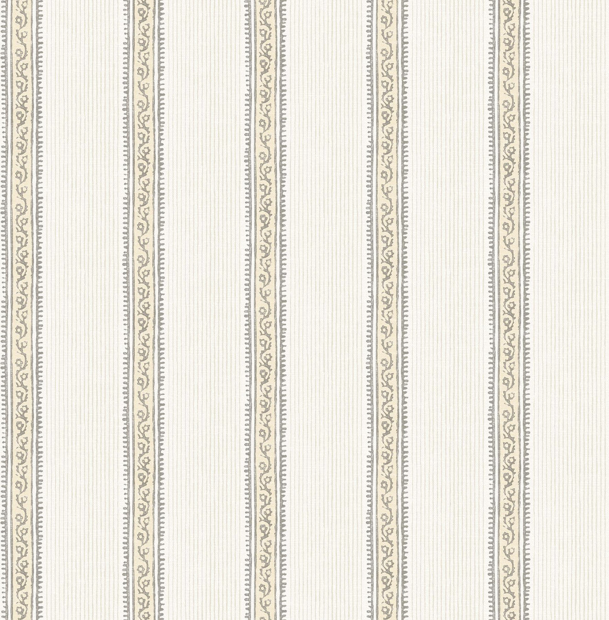 York Mandevilla Honey Vine Stripe Wallpaper