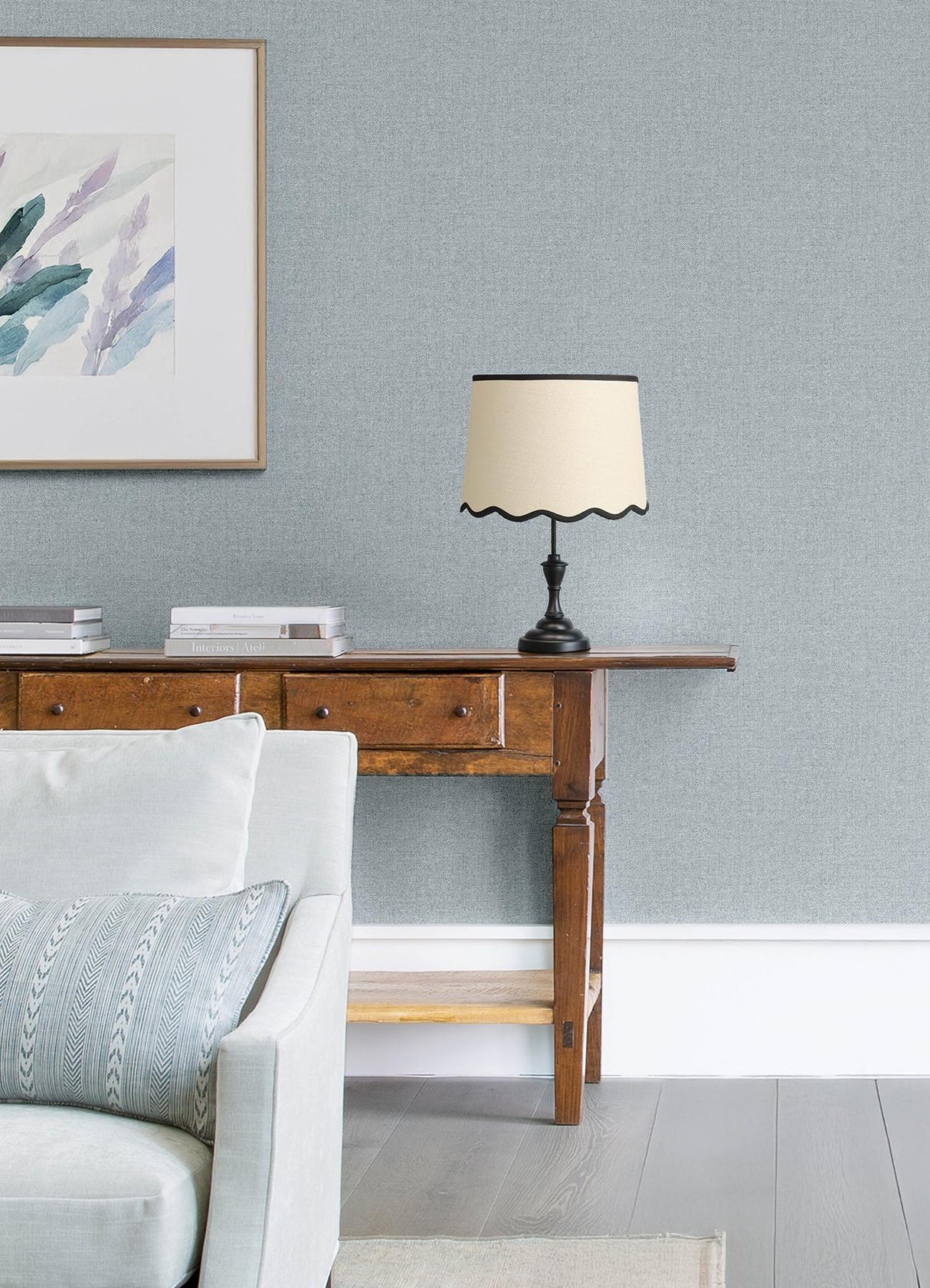 York Kameez Light Blue Texture Wallpaper