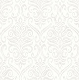 York Adavu Dove Damask Wallpaper