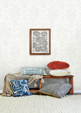 York Adavu Dove Damask Wallpaper
