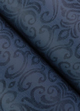 York Adavu Blue Damask Wallpaper
