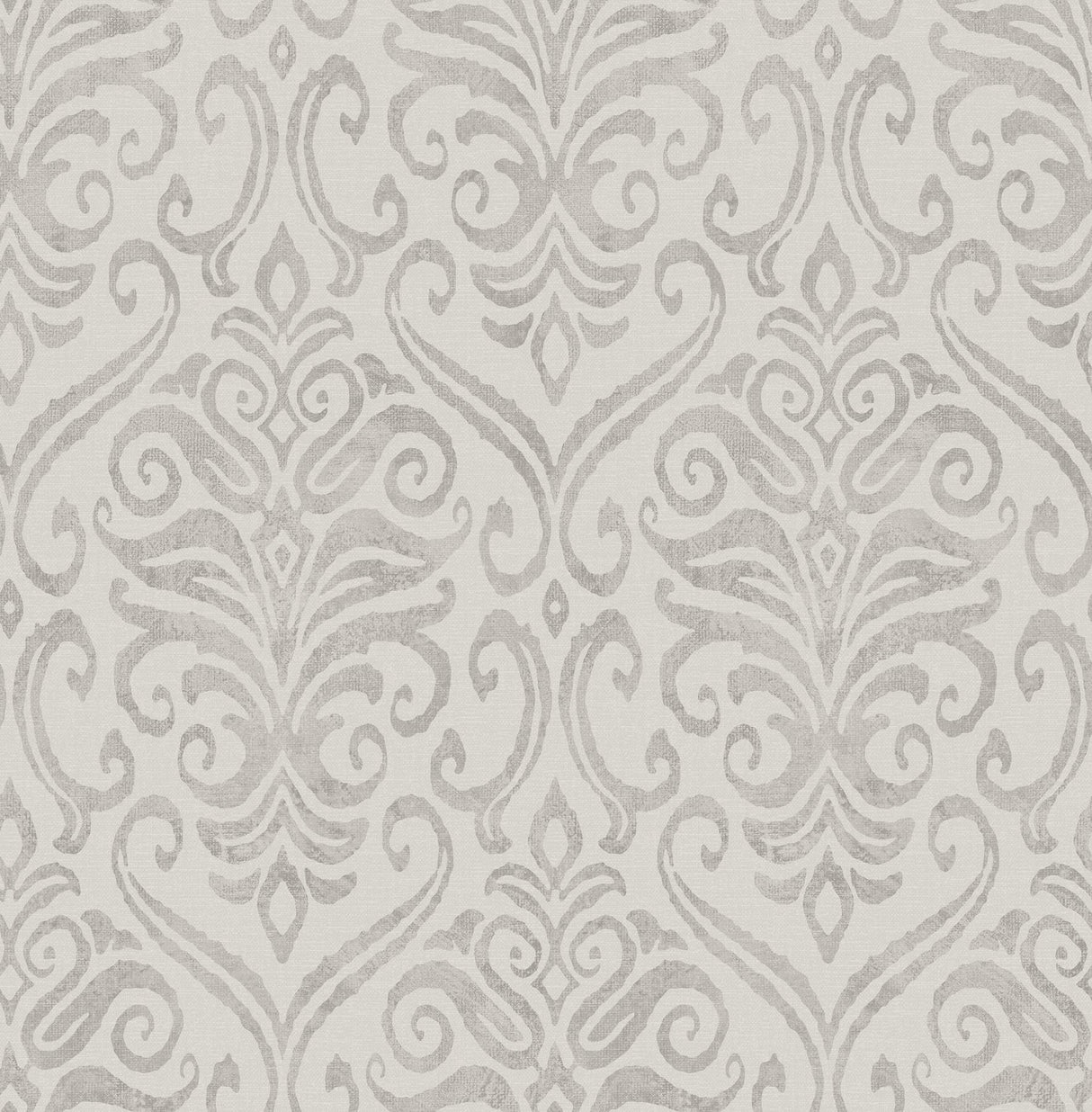 York Adavu Grey Damask Wallpaper