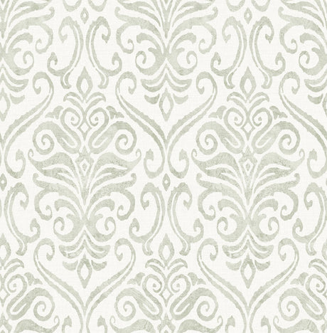 York Adavu Sage Damask Wallpaper