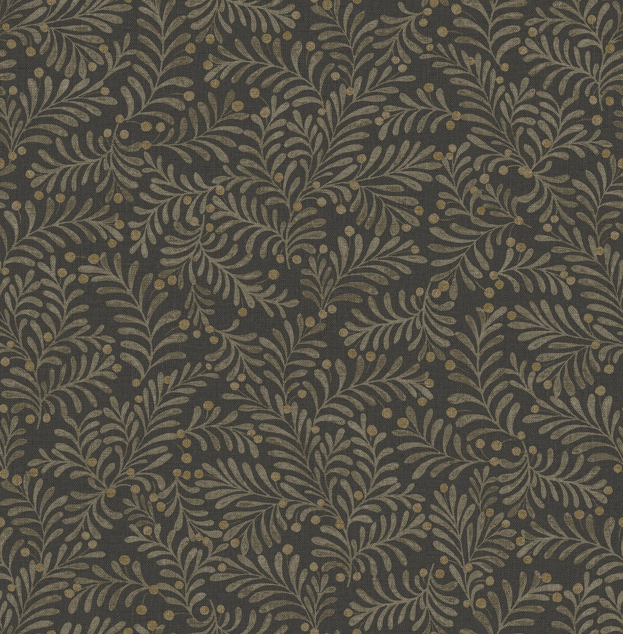 York Chrysantha Black Berry Branches Wallpaper