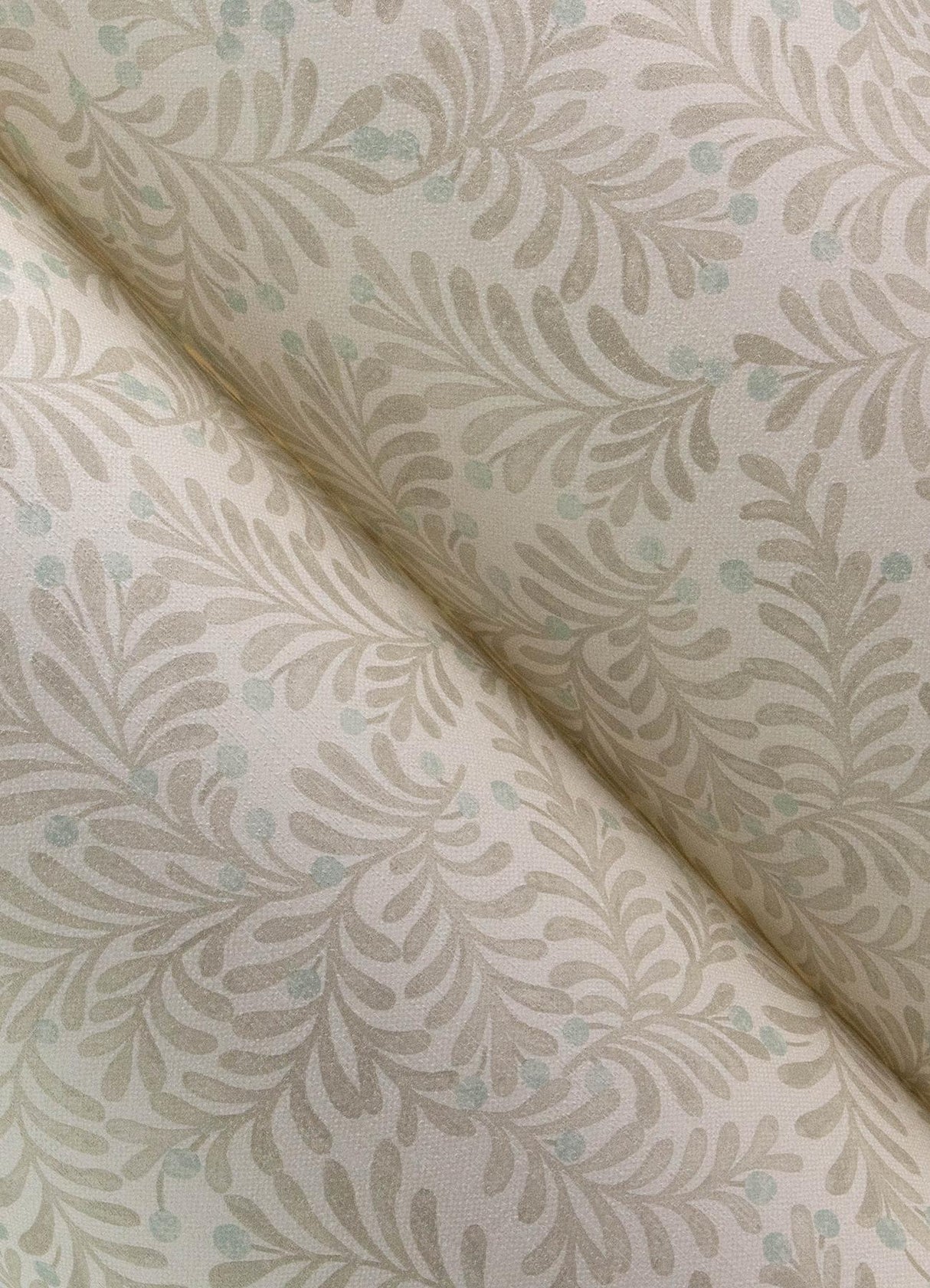 York Chrysantha Light Grey Berry Branches Wallpaper