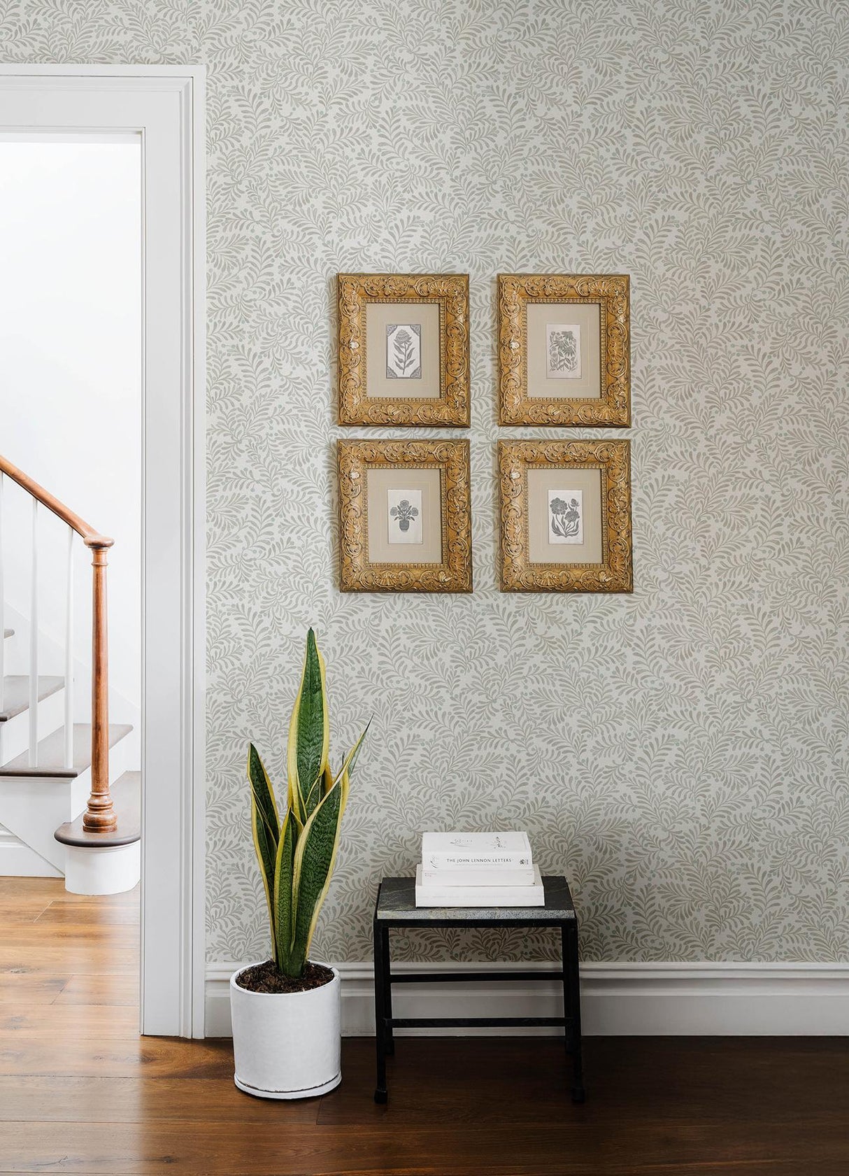 York Chrysantha Light Grey Berry Branches Wallpaper