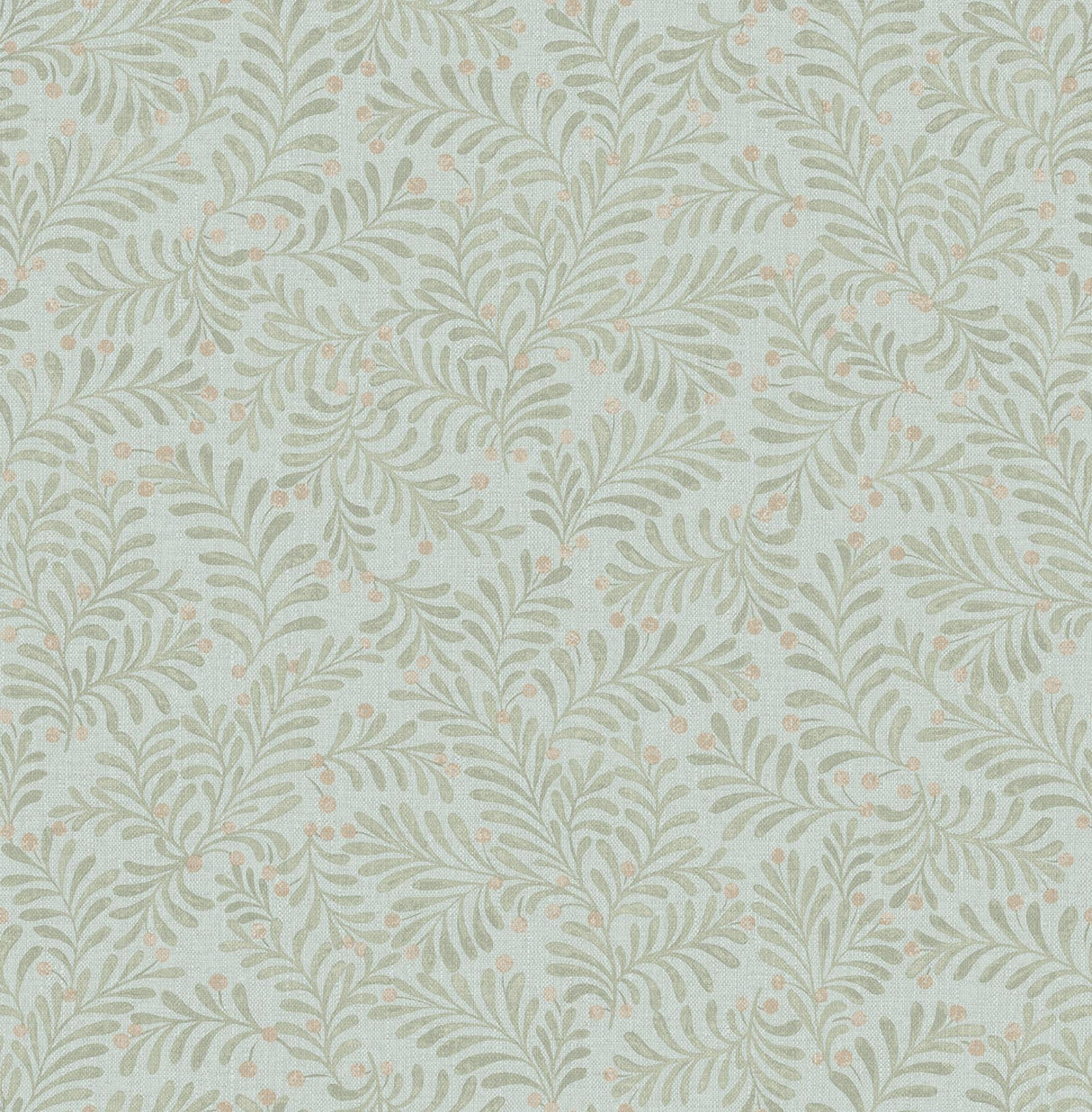 York Chrysantha Aqua Berry Branches Wallpaper