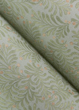 York Chrysantha Aqua Berry Branches Wallpaper