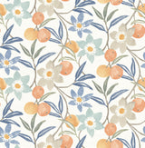 York Passiflora Blue Fruit and Floral Wallpaper