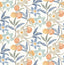 York Passiflora Blue Fruit and Floral Wallpaper