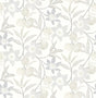 York Passiflora Grey Fruit and Floral Wallpaper