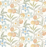 York Passiflora Apricot Fruit and Floral Wallpaper