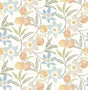 York Passiflora Apricot Fruit and Floral Wallpaper