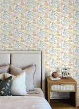 York Passiflora Apricot Fruit and Floral Wallpaper
