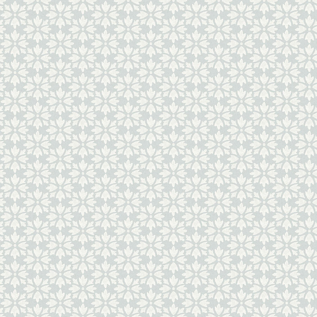 York Phlox Light Blue Floral Stamp Wallpaper