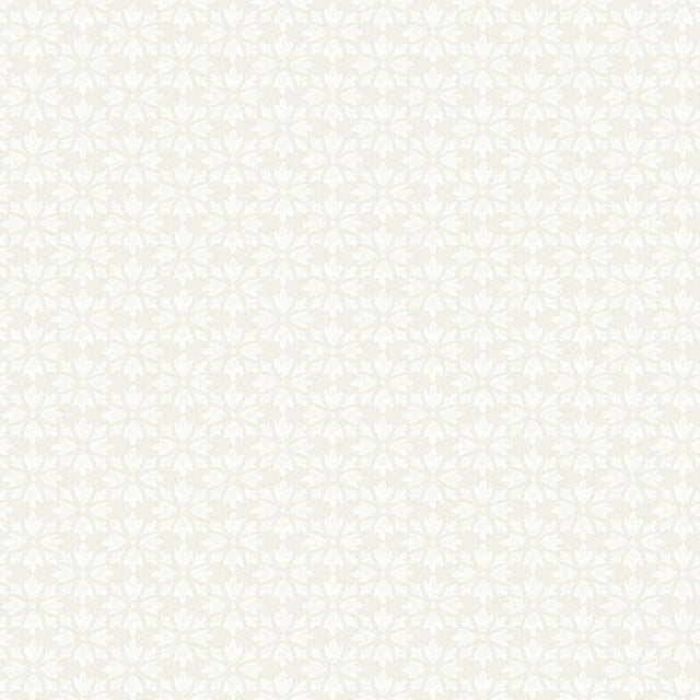 York Phlox Beige Floral Stamp Wallpaper