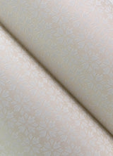 York Phlox Beige Floral Stamp Wallpaper