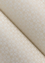 York Phlox Khaki Floral Stamp Wallpaper