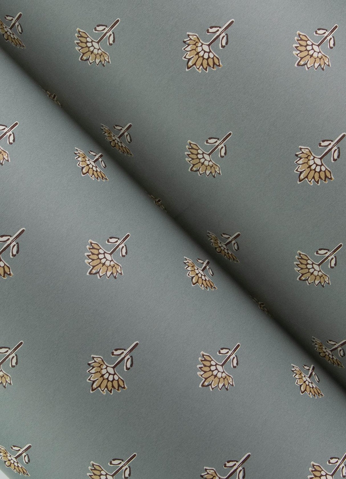 York Surdiva Denim Floral Fan Wallpaper