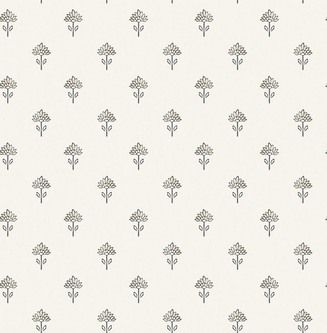 York Surdiva Ivory Floral Fan Wallpaper