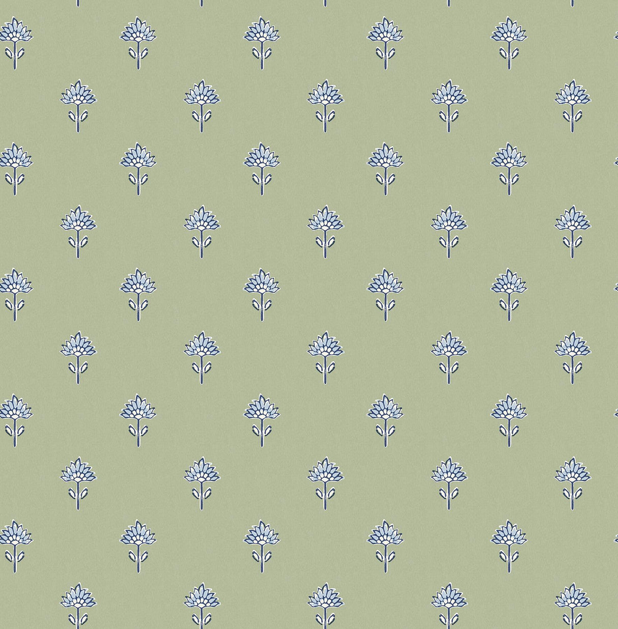 York Surdiva Green Floral Fan Wallpaper
