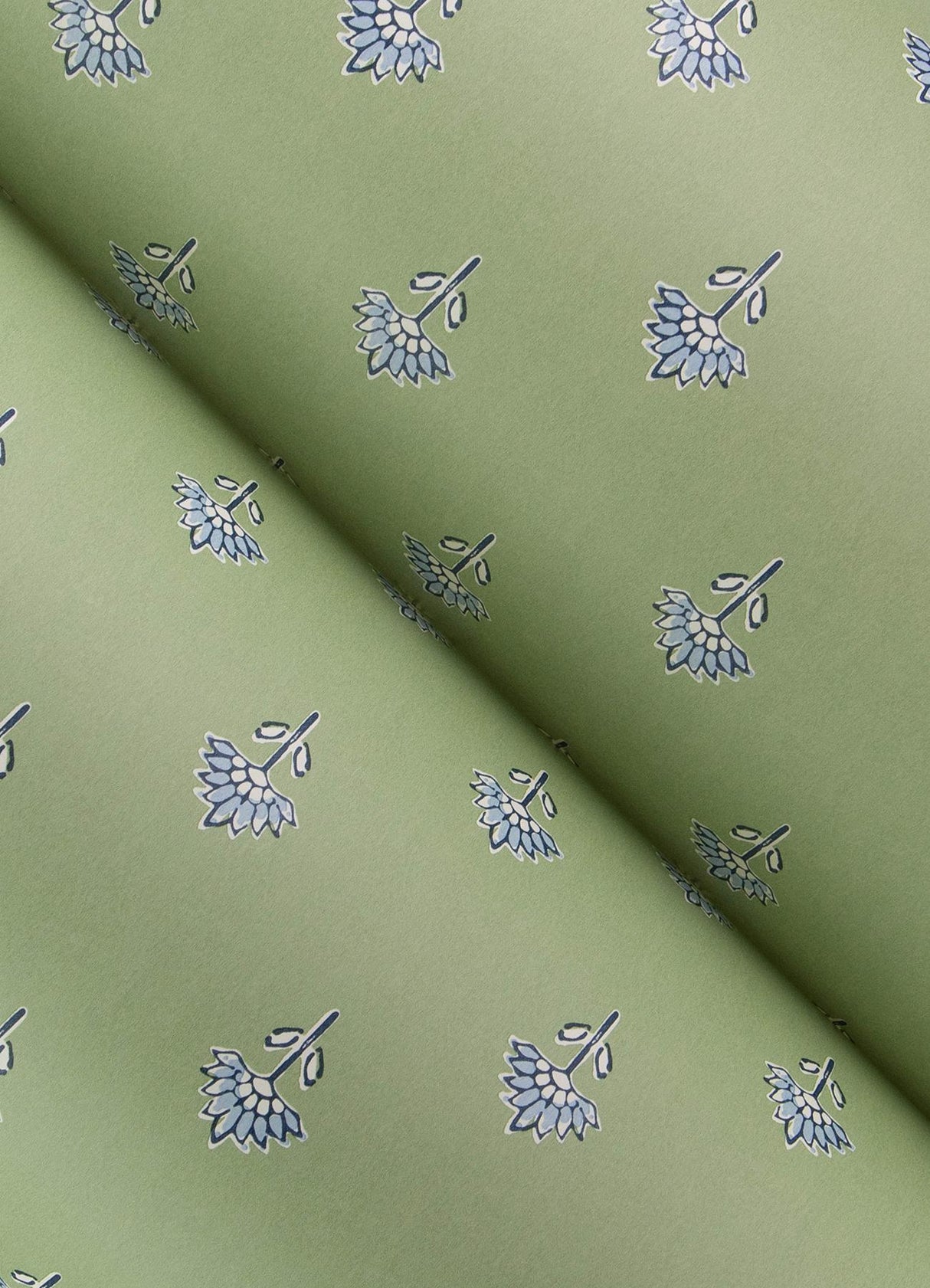 York Surdiva Green Floral Fan Wallpaper