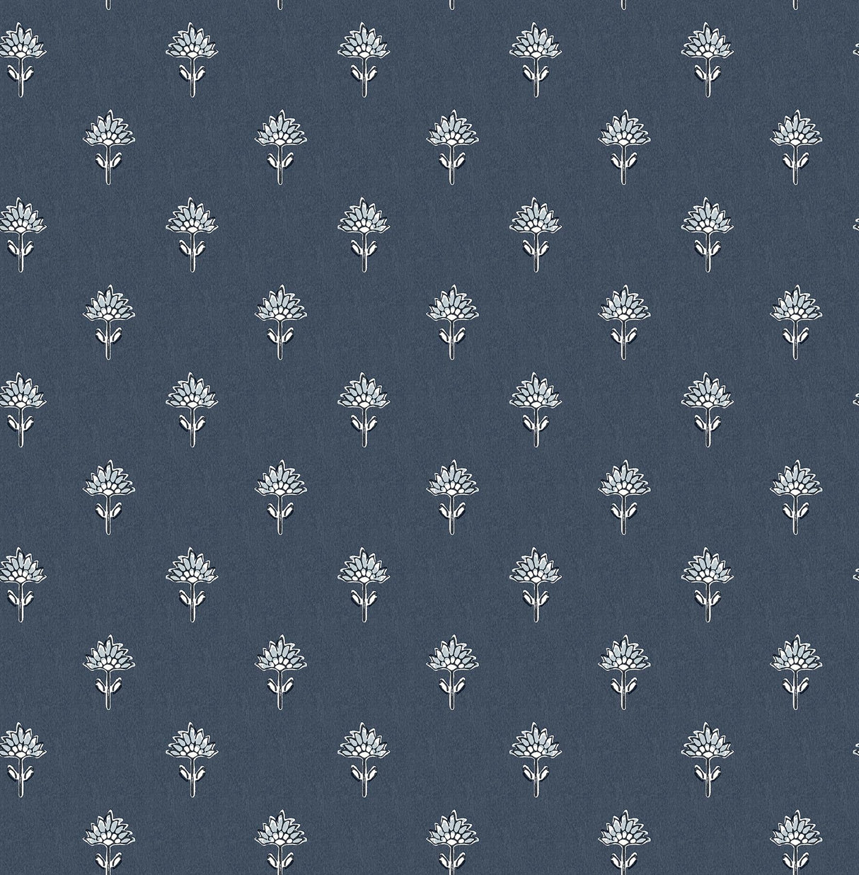 York Surdiva Indigo Floral Fan Wallpaper