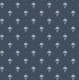 York Surdiva Indigo Floral Fan Wallpaper