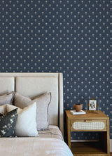 York Surdiva Indigo Floral Fan Wallpaper