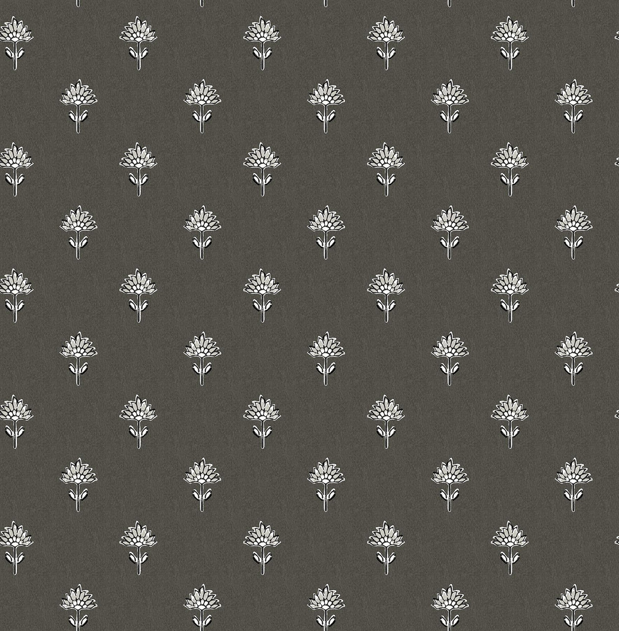 York Surdiva Black Floral Fan Wallpaper