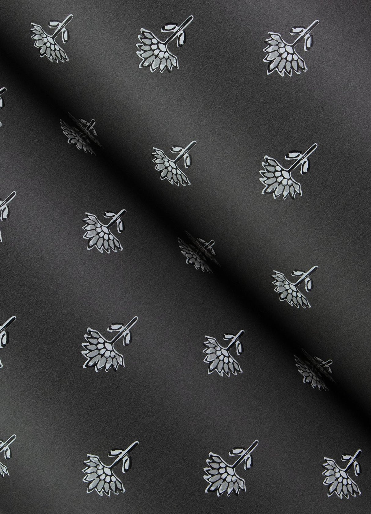 York Surdiva Black Floral Fan Wallpaper
