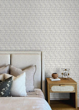 York Nabi Charcoal Geometric Wallpaper