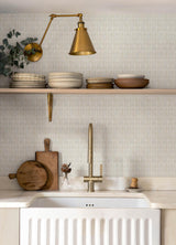 York Nabi Beige Geometric Wallpaper