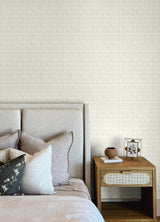 York Nabi Beige Geometric Wallpaper