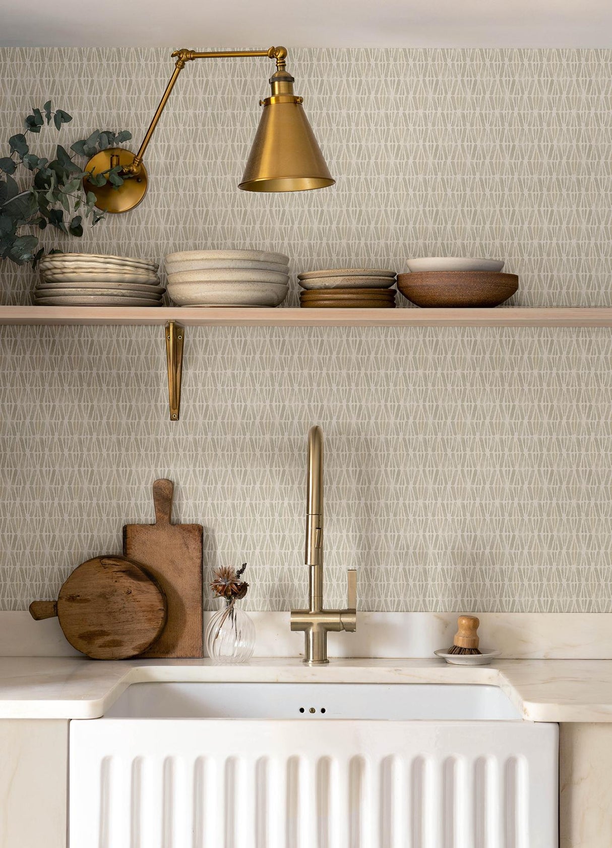 York Nabi Neutral Geometric Wallpaper