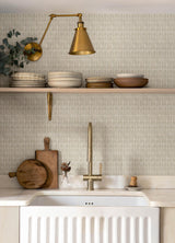 York Nabi Neutral Geometric Wallpaper