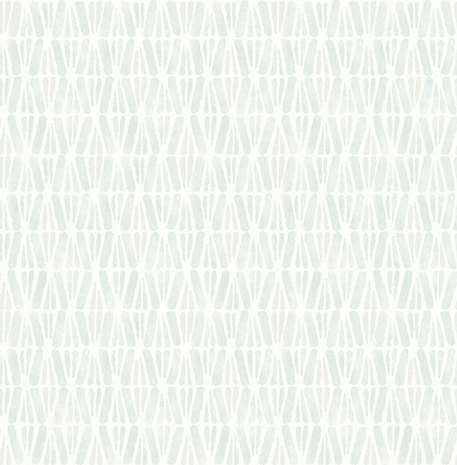 York Nabi Aqua Geometric Wallpaper