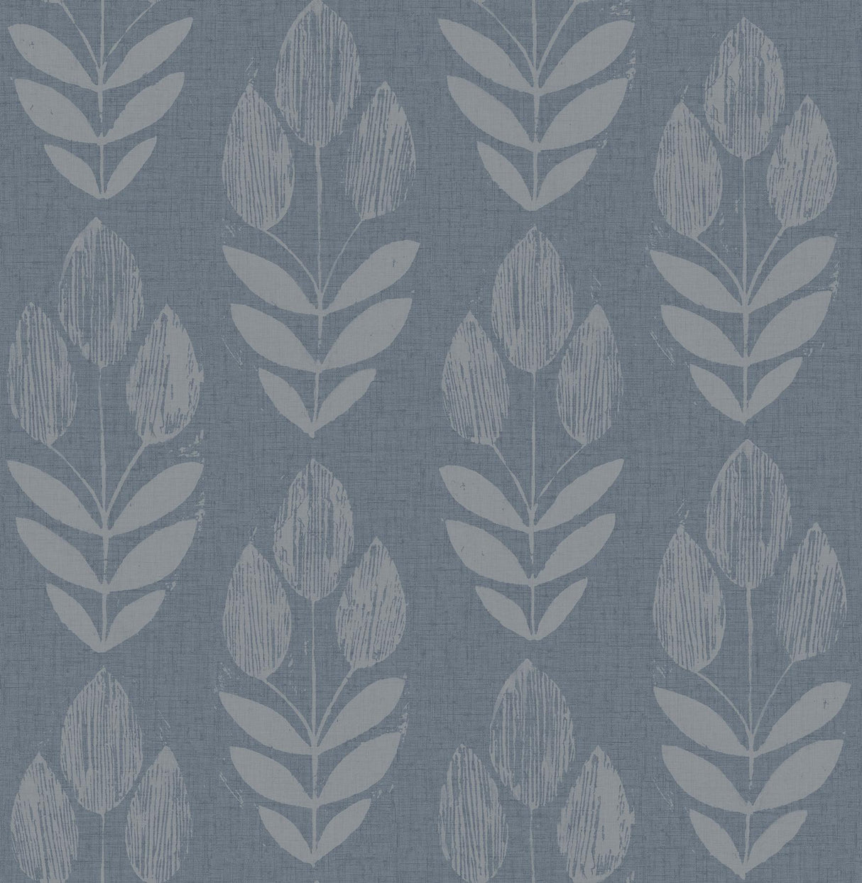 York Garland Denim Block Tulip Wallpaper