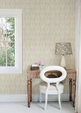 York Garland Khaki Block Tulip Wallpaper