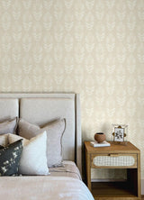 York Garland Khaki Block Tulip Wallpaper
