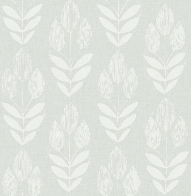 York Garland Aqua Block Tulip Wallpaper