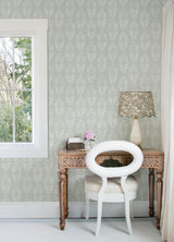 York Garland Aqua Block Tulip Wallpaper