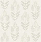 York Garland Light Grey Block Tulip Wallpaper