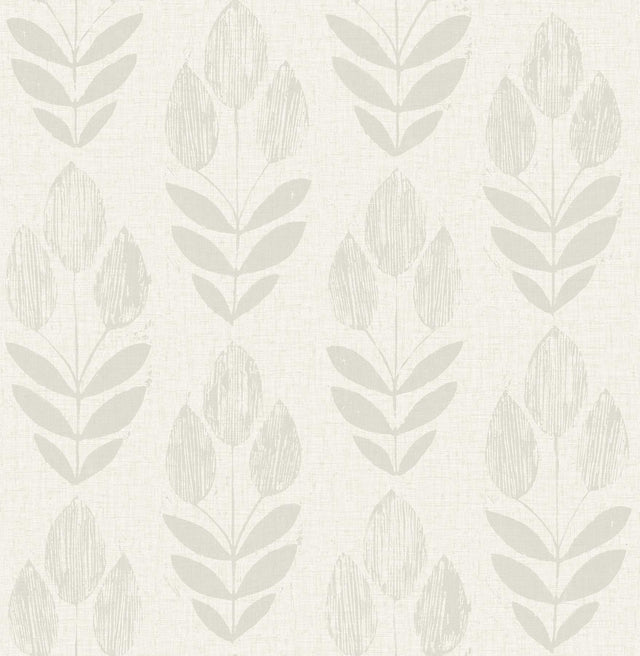 York Garland Light Grey Block Tulip Wallpaper
