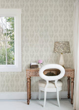 York Garland Light Grey Block Tulip Wallpaper